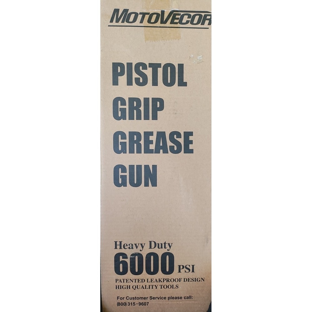Grease Gun Pistol Grip 6000PSI Professional Heavy Duty 27" Flex Hose Manual 14oz